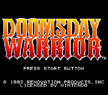 Doomsday Warrior (USA) screen shot title